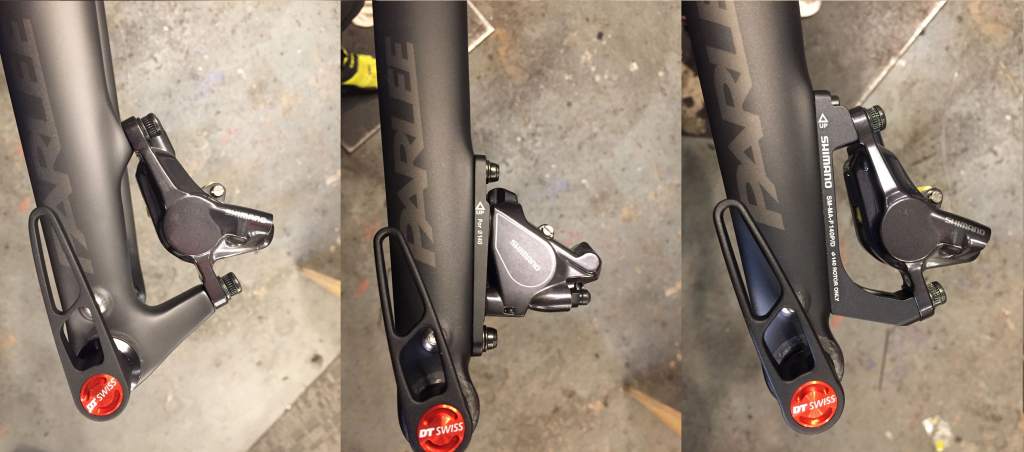 flat mount brake to post mount frame