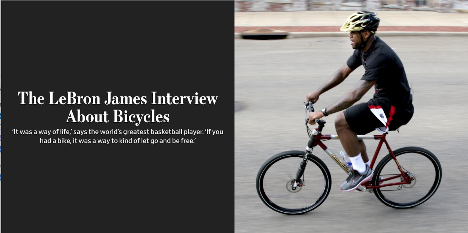 lebron james cannondale bike