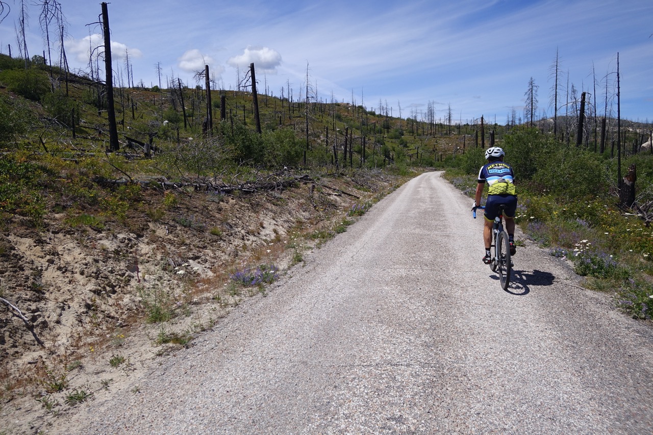 Riding up above the Methow Valley